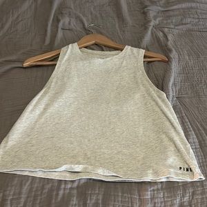 Gray work out pink loose tank
